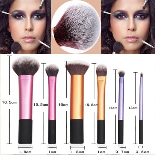 Makeup Brush Foundation Eyeshadow Lip Powder Blush Starter Kit Tool Dropshipping6 PCS Pro Cosmetic