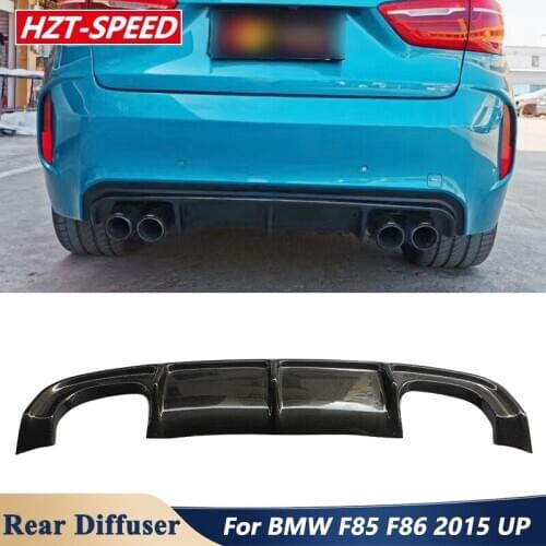 RK Style Carbon Fiber Material Rear Bumper Lip Diffuser For BMW X5M F85 X6M F86 Tuning 2015 Up