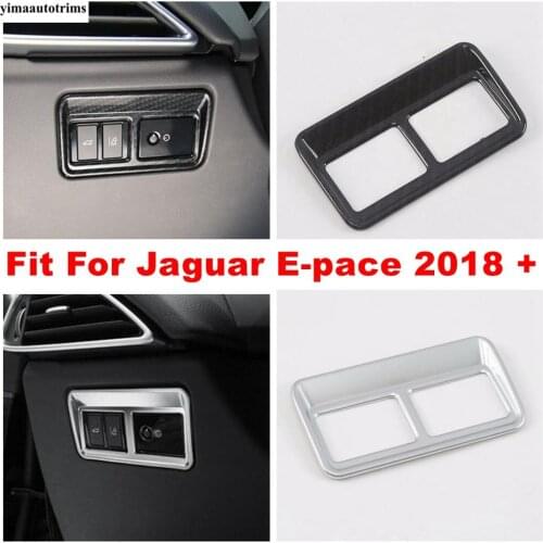 For Jaguar E-pace 2018 2019 2020 Head Light Lamps Switch Button Panel Decoration Cover Trim ABS Matte / Carbon Fiber Accessories