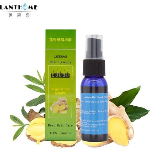 Lanthome hair fast growth fiber spray hair follicle stimulation grow essence liquid for hair care product natural Ginger extract