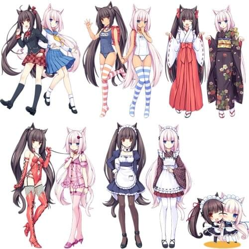 Three Ratels CA62 NEKOPARA_CHRONICLE Cute cats ear girls Waterproof Decal Vinyl auto Wrap car stickers wall decals for gamers