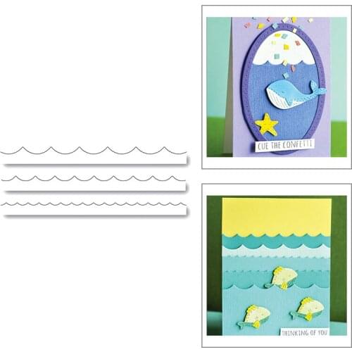 2020 New Edge Lace Wave Embossing Layering Metal Cutting Dies For DIY Layered Greeting Card Paper Scrapbooking Making No Stamps