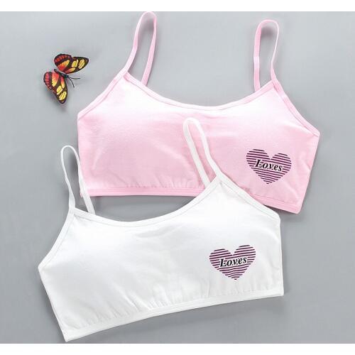 New Girls bra small vest sling underwear development period girls cotton tube top girls 8 to 18 years old girls training bra