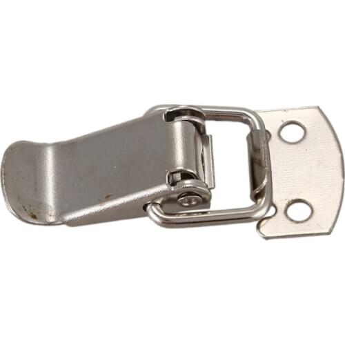 New Silver Tone Metal Toggle Draw Latch Straight Loop Catch 1.6"