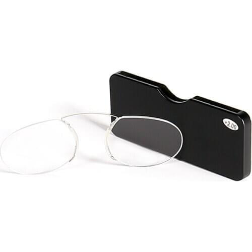 Vintage Oval Round metal Readers Nose Clip Pince Nose Reading Glasses and Glasses Case comfortable 1.0 1.5 2.0 2.5 3.0 LH240
