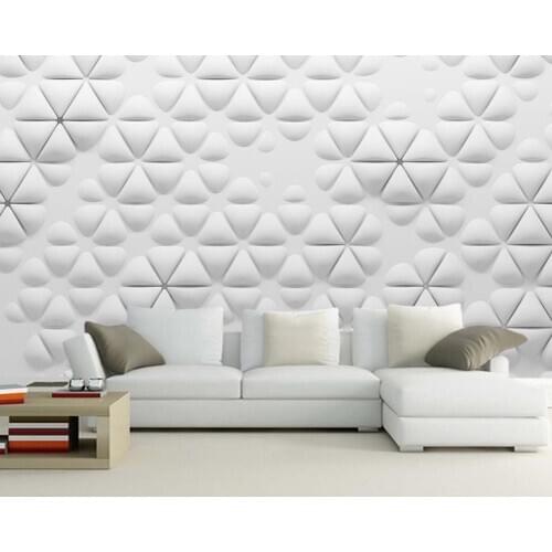 Custom papel DE parede 3d White polygonal mural for children room sitting room wall vinyl which papel DE parede
