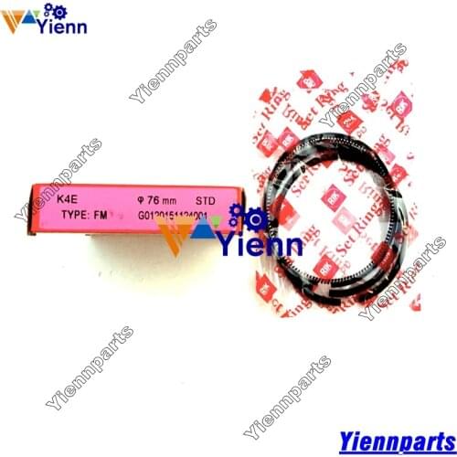 For Mitsubishi K4E Piston Ring MM431579 For Hanix N260 N350-2 Excavator K4E Diesel engine repair parts