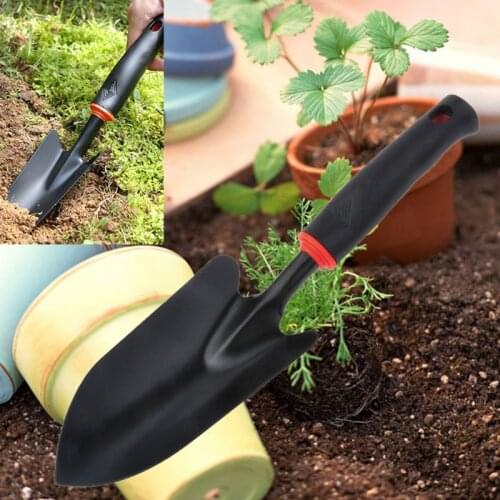 Portable Black Garden Weeder Shovel Spade Multipurpose Tough Carbon Steel Plastic Handle Digging Trowel Bonsai Home Tool
