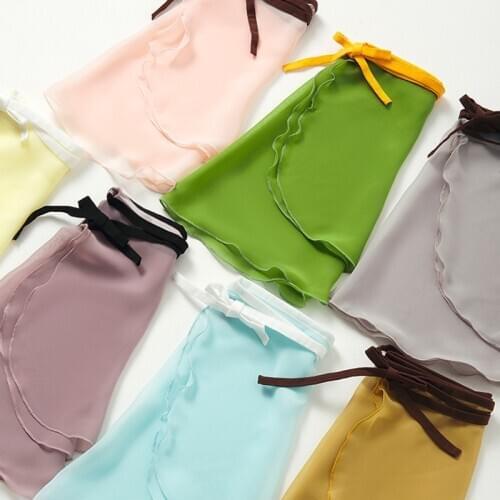 Sheer Ballet Dance Skirt For Adult Ballerina Clothes Wrap Skirt Dancer Outfit Performance Costume Ballet Tutu Dancewear JL2313