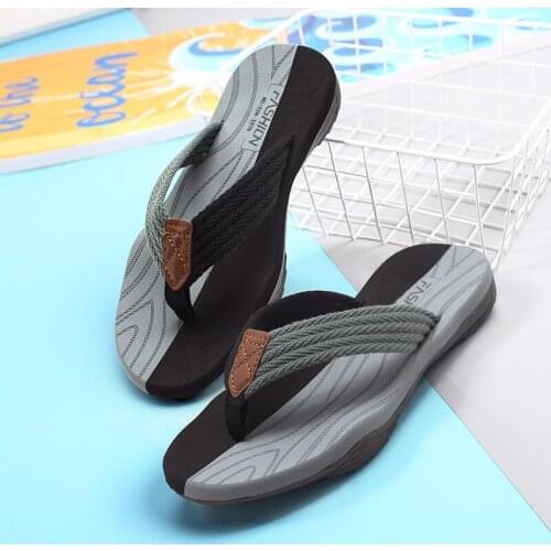 Hot Men Flip Flops Summer Breathable Sandals Shoes For Men Non-slip Rubber Soles Slippers Fashion Outdoor Casual Shoes