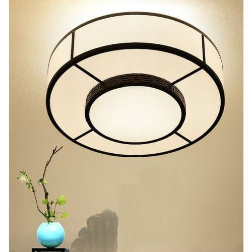 Chinese style roun ceiling lamp living room lamp atmosphere circular book tenant room lamp simple LED bedroom lamps ZA ZL483