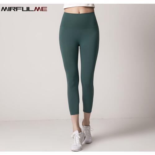 Women Yoga Pant Elastic Sport Leggings Slim Crop Capris 3/4 Running Cropped Trouser Femme Capri Pant Skinny Fitness Dance Tights