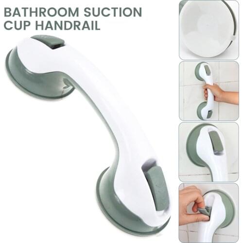 2Pcs Suction Cup Handrail Multifunctional Nail-free Installation Bathroom Handle Elderly Auxiliary Bathtub Wall Safety Handrail