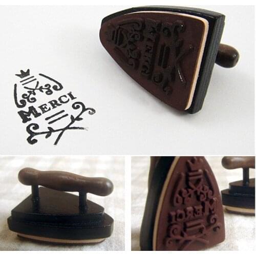 1pcs/pack Retro iron shape stamp envelope letter greeting card creative Stamp DIY Gift Wooden Stamps
