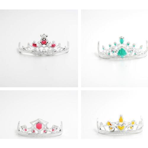 8Pcs/lot Cute Plastic Crown For Barbie Dolls Kids Princess Empress Doll House Headwear Gift Toy