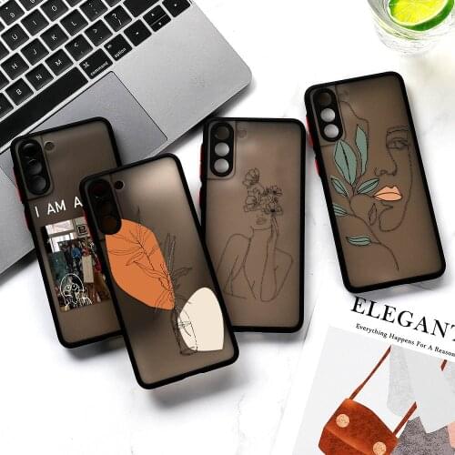 Abstract Art Hard PC Phone Case For Samsung S20 FE S20 Ultra S21 S30 Ultra Plus A32 A52 A72 4G 5G A21S A12 Lens Protection Cover