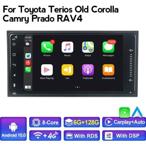 2 Din Android 10 Autoraido DVD Car Radio Multimedia Video Players For Toyota COROLLA VIOS CROWN CAMRY HIACEh 7" Universal FM AM