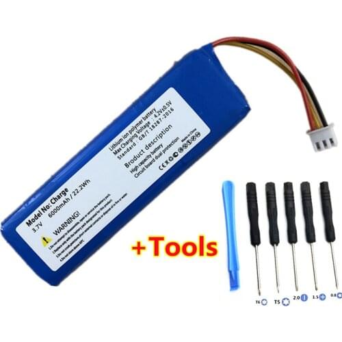 +Tools ! New 3.7V 6000mAh High quality Battery For JBL charge Speaker Loudspeaker Li-Polymer 22.2Wh
