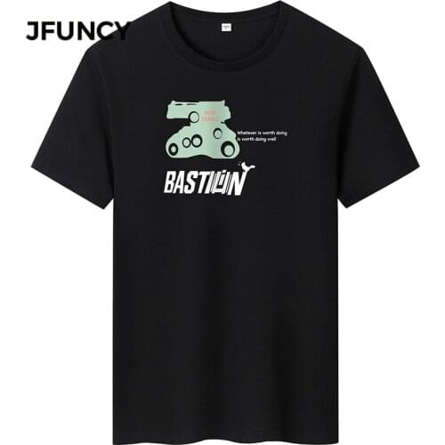 JFUNCY Summer Man T-Shirt Cotton T-Shirt Plus Size T-Shirts Street Fashion Handsome Harajuku Top Breathable Men T-Shirt Tops