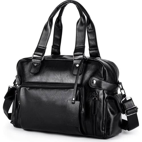 Mens Travel Bags Laptop Briefcase Bag for Man Pu Leather Bag Business Famous Designer Bags Men Handbags