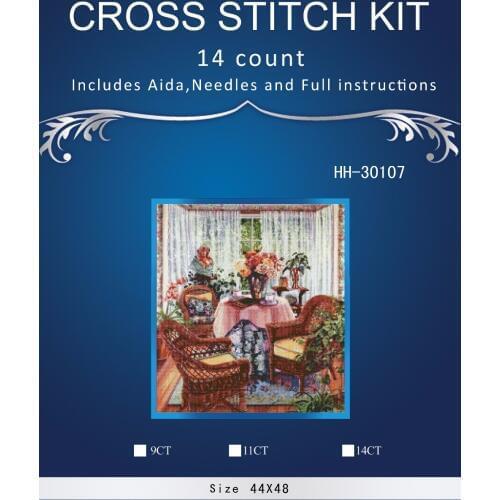 Top Quality Beautiful Lovely Counted Cross Stitch Kit Similar Dim cross stitch Similar DMC similar dim vase flowers HH-30107