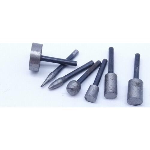 New 7kind 46# Sintered Diamond Grinder Head Carving Grinding Wheel 6mm Shank for Stone Marble Sculpture