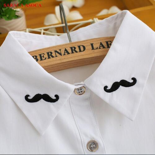 Wholesale White Color False Collar Women Elastic Band Cotton Detachable Collar Shirt B120