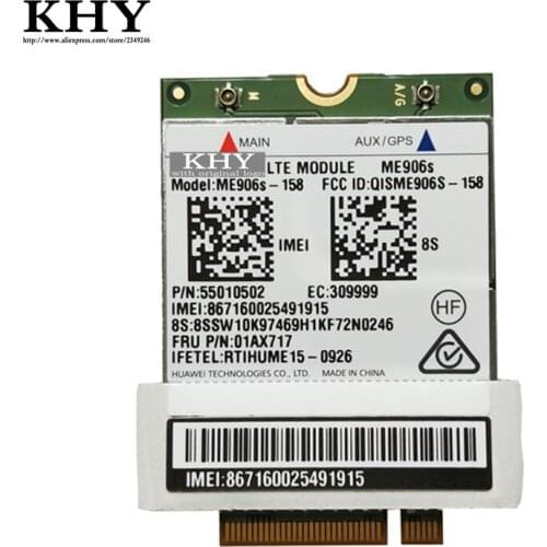 Original Wireless ME906S ME906S-158 M.2 NGFF for ThinkPad L460 L560 X260 T460 T460P T460S T560 P50S X1-TABLET FRU 01AX717