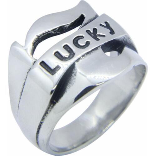 Rany&Roy Brand New Design Number 7 LUCKY Ring 316L Stainless Steel Jewelry Hiphop Style LUCKY Ring