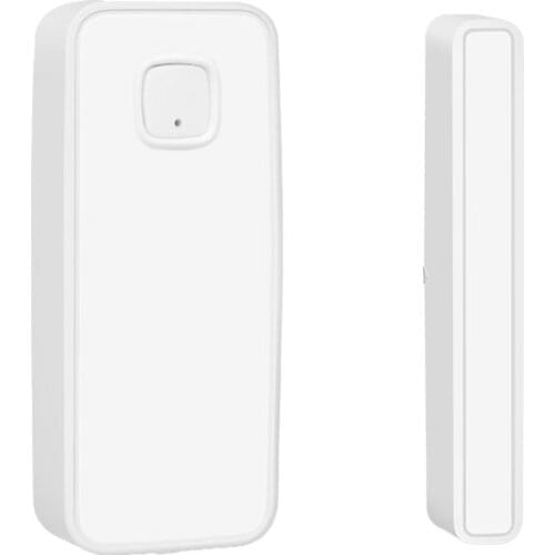 Tuya Zigbee Smart Door Sensor Door Open/Closed Detector Alram Vibrating Door Magnetic Sensor Smart Shock Door Sensor Two In One
