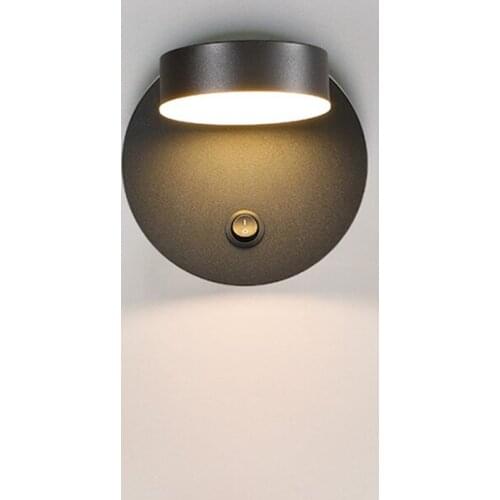 7W Led Wall Lamp Aluminum+Acryl Creative Living Room Bedside Home Decor Background Illumination Hotel Sconce Light