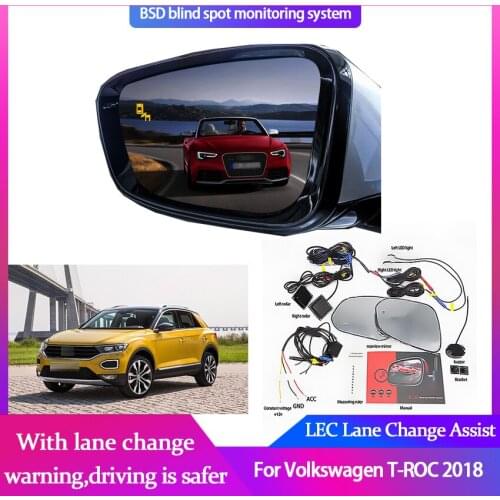 High Quality Car BSD System BSA BSM Blind Spot Detection Driving Warning Safety Radar Alert Mirror For Volkswagen T-ROC 2018