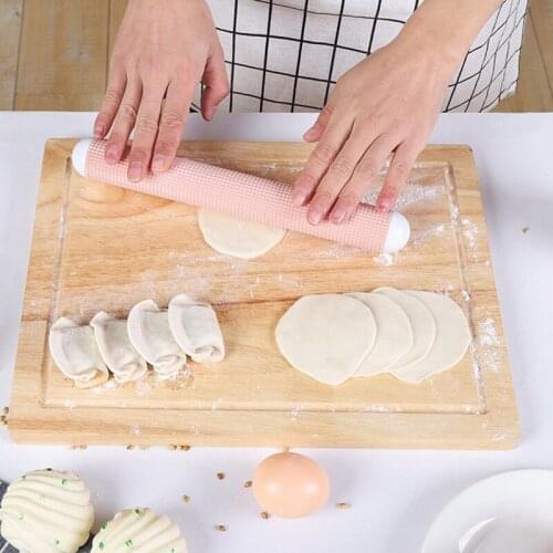 Kneading Stick Large Family Baking Non-stick Noodle Roll Rolling Pin Roller For Dough ABS Material 3 Colors Noodle Roll Roller