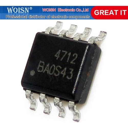1pcs/lot AON4712 AO4712 SI4712 4712 SOP-8 In Stock