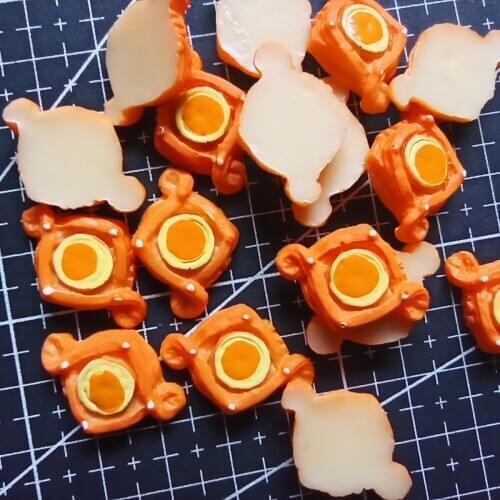 1pcs/lot flat back resin egg cookie 24mm simulation of food Cabochons Scrapbook for DIY phone case decoration B102-7