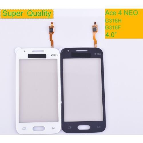 10pcs G316 For Samsung Galaxy Ace 4 Neo G316 G316M G316H G316F Touch Screen Panel Sensor Digitizer Front Glass Lens Touchscreen