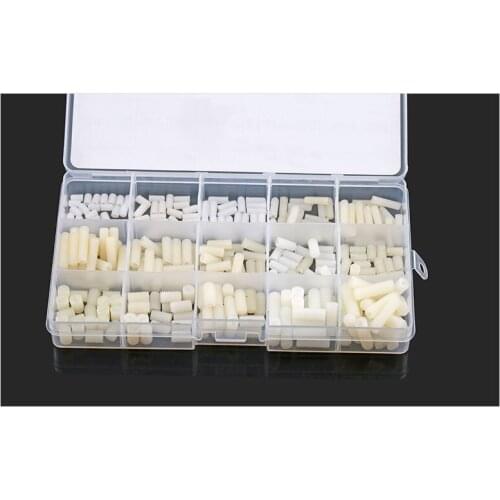 300pcs/pack nylon set screws none head screws slotted M4 M5 M6 Plastic screws Machine screw thread with plastic box