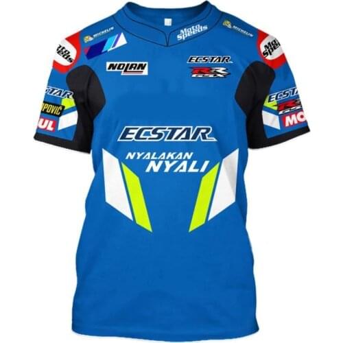 For Suzuki Motorcycles Riding Short-sleeved Quick-drying Clothes Summer Big Car Racing T-shirt Male Off-road T Shirt Motocross