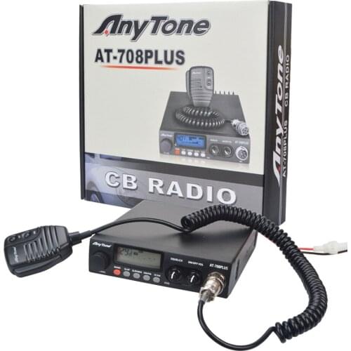 CB Radio cb Talkie Walkie Mobile Radio Transceiver Anytone AT-708Plus 8W 24.265-29.655MHz 480AM-480FM 27MHz Mobile Transceiver