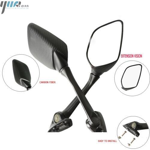 FOR YAMAHA YZF-R3 YZF R3 2015-2017 Carbon Look Motorcycle Mirror Motocross Scooter Rear View Mirror Case Motorbike Side Mirrors