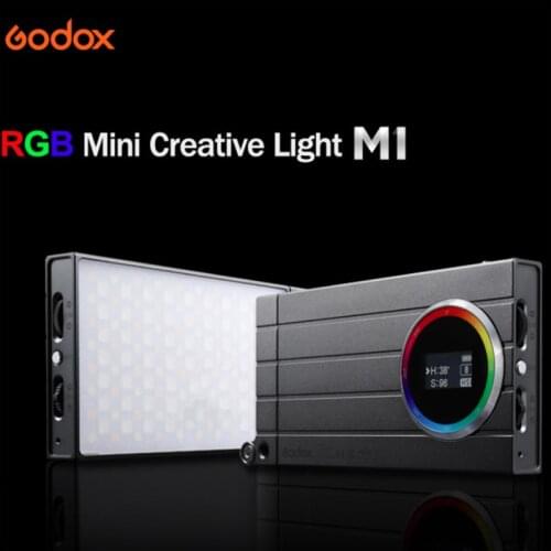 Godox M1 RGB LED Light 2500K-8500K Full Color Pocket LED Type-C Rechargeable Video Creative Light vs Aputure MC Boling P1