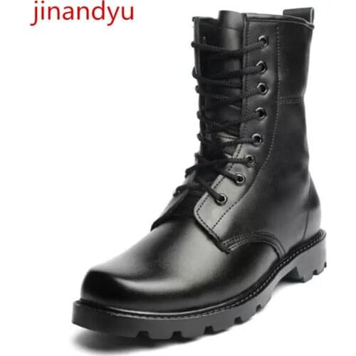 Leather Safety Shoes with Steel Toe Cap Work Footwear Black Mens Work Clothing Waterproof Safty Boots Botas Seguridad Hombre
