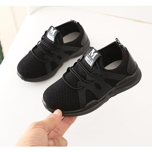 Pure Color Children shoes Mesh Sports Sneakers Shoes Breathable for Girls Kids Boys Running Shoe Spring summer SP025