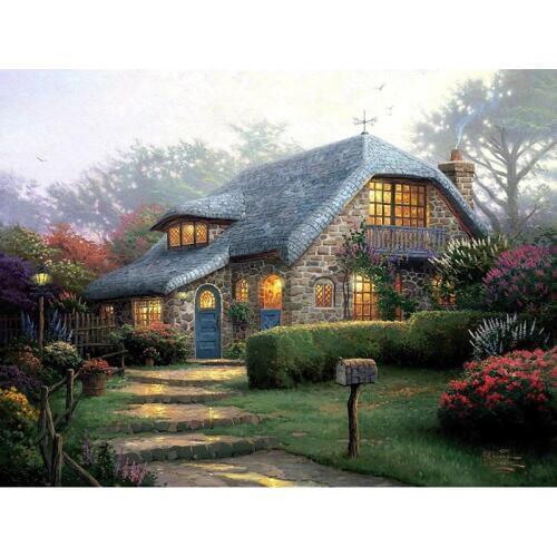 LaoJieYuan Full Diamond embroidery landscape Diy Diamond painting house 3d Diamond mosaic square scenery Home Decoration
