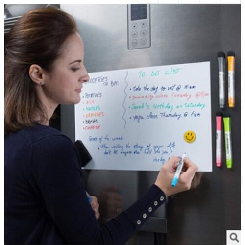 Magnetic Whiteboard Fridge Magnets Dry Wipe White Board Marker Writing Record Message Board Remind Memo Pad Kid Gift Kitchen
