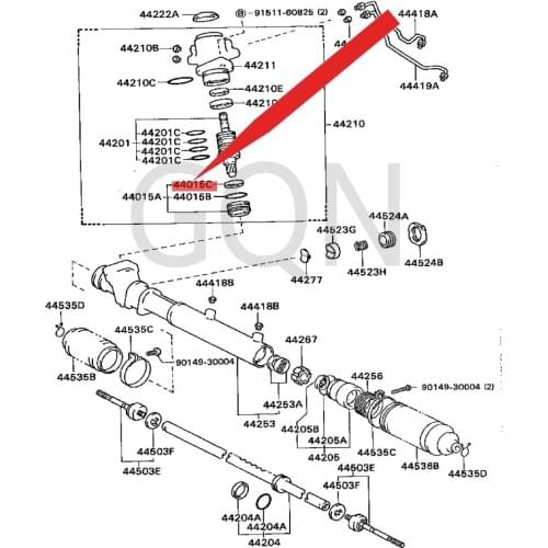 Oil seal (for bearing guide nut) 1983-Toy ota COR OLL ALE VIN SPR INT ERT RUE NOC ARI NA FF direction engine oil seal