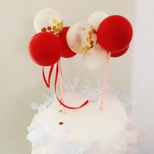 5 Inch Metal Balloon Cake Topper Cloud Shape Confetti Balloons for Birthday Baby Shower Wedding Party Decor Home Cake Supplies