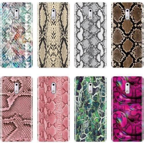 TPU Soft Phone Case Silicone For Nokia 8 6 5 3 2 1 Luxury Snake Skin Snakeskin Aesthetic Animal Back Cover For Nokia X6 7 Plus