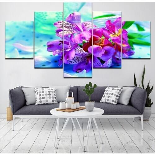 5d diy diamond painting home decorative diamond embroidery 5pcs Orchid Flowers for home decoration H284