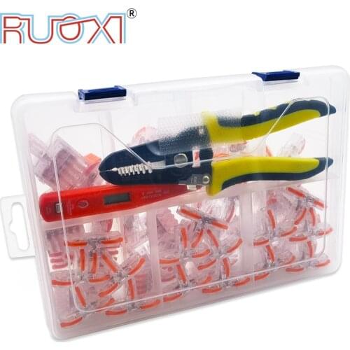 One-In-Multiple-Out Wire Connector Assembly Color Handle Branch Terminal Transparent Shell Docking Type Parallel Connector